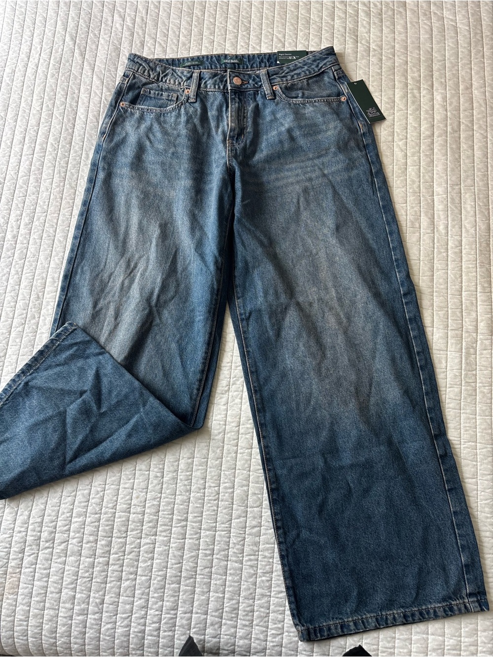 wild fable Women's Dark Blue Straight-Leg Jeans